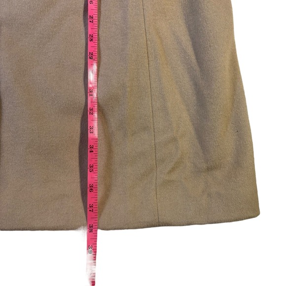 Tallia Mens Overcoat Beige Wool‎ Blend Velvet Trim Long Coat Winter Outerwear XL - Picture 15 of 16